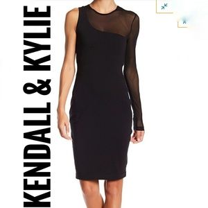 Kendall & Kylie One Sleeve Black Dress